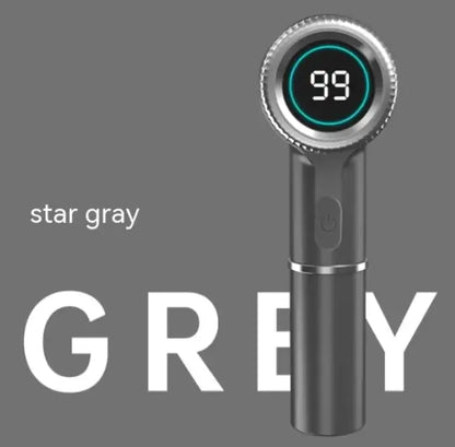 Star gray wireless cleaning tool with digital display, showcasing powerful performance and sleek design.
