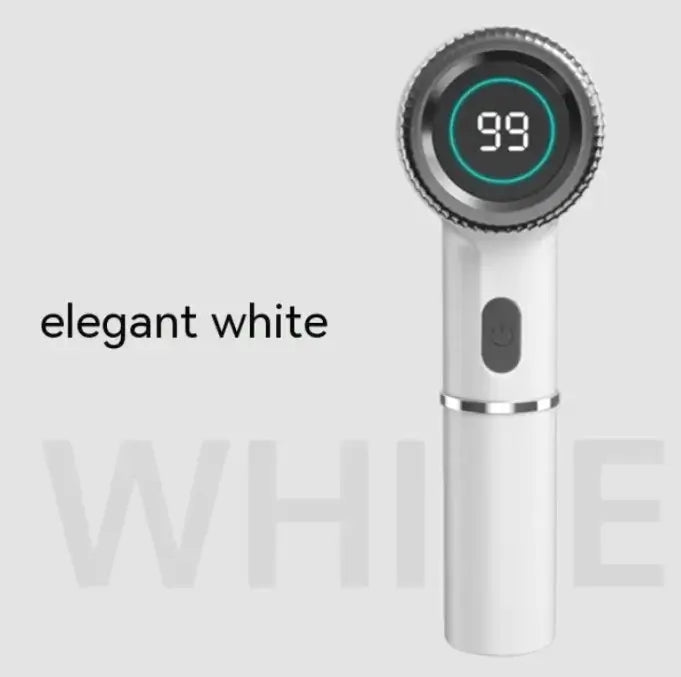 Spark Brush Wireless Cleaning Tool in elegant white with a digital display for efficient kitchen cleaning.