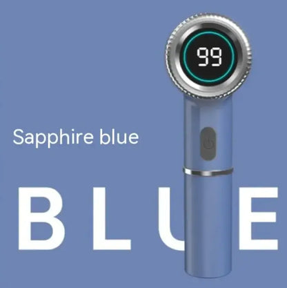 Sapphire blue wireless cleaning tool with digital display and ergonomic design, perfect for efficient kitchen cleaning.